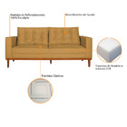 Sofá 2 Lugares Dubai Suede - Amarena Móveis - Mostarda