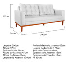 Sofá 2 Lugares Dubai Suede - Doce Sonho Móveis - Branco