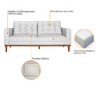 Sofá 2 Lugares Dubai Suede - Doce Sonho Móveis - Branco