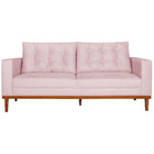 Sofá 2 Lugares Dubai Suede - Doce Sonho Móveis - Rosa Bebê