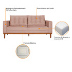Sofá 2 Lugares Dubai Suede - Doce Sonho Móveis - Rosê