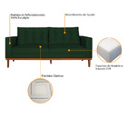 Sofá 2 Lugares Dubai Suede - Doce Sonho Móveis - Verde