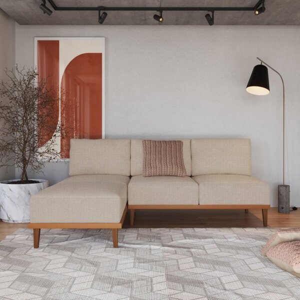 Sofá 2 Lugares E 1 Chaise Boreal Cabecasa Madeiraoriginals Ar