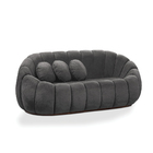 Sofá 2 Lugares E 1 Poltrona Giratória Orgânica Cloud Bouclê E