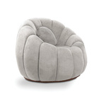 Sofá 2 Lugares E 1 Poltrona Giratória Orgânica Cloud Bouclê E