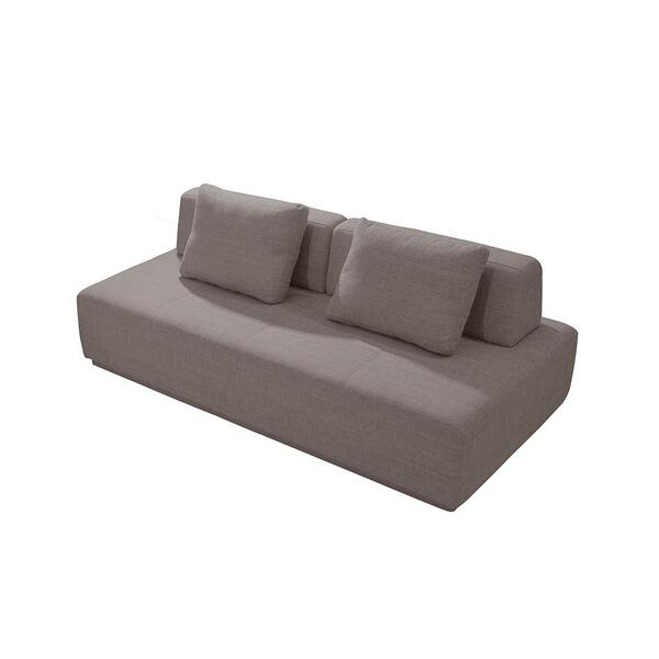 Sofá 2 Lugares E 2 Encostos Dalí Poliéster Cinza