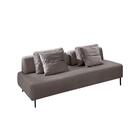 Sofá 2 Lugares E 2 Encostos Modular Da Vinci Poliéster Cinza