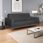 Sofá 2 Lugares Em Linho Cronus Grafite