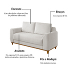 Sofá 2 Lugares Em Linho Cru 1,60 Aquila