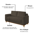 Sofá 2 Lugares Em Veludo Marrom 1,60 Aquila