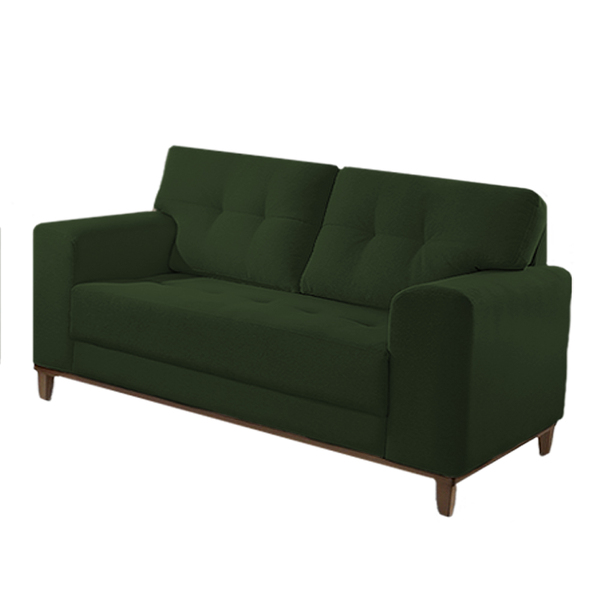 Sofá 2 Lugares Em Veludo Verde 1,54 Lyra