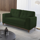 Sofá 2 Lugares Em Veludo Verde 1,54 Lyra