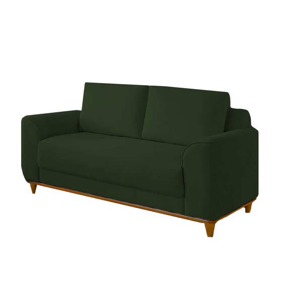 Sofá 2 Lugares Em Veludo Verde 1,60 Aquila