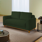 Sofá 2 Lugares Em Veludo Verde 1,60 Aquila
