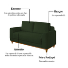Sofá 2 Lugares Em Veludo Verde 1,60 Aquila