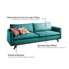 Sofá 2 Lugares Esmeralda Em Veludo 1,53m Sagitta