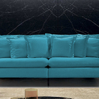 Sofá 2 Lugares Esmeralda Em Veludo 1,96m Levi