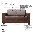 Sofá 2 Lugares Estocolmo 155cm Couro Chocolate G03 - Gran Belo