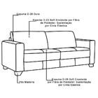 Sofá 2 Lugares Estocolmo 155cm Couro Off White G03 - Gran Belo