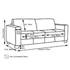 Sofá 2 Lugares Estocolmo 155cm Couro Off White G03 - Gran Belo