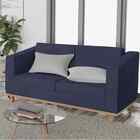 Sofá 2 Lugares Europa Corano Amarena Móveis - Azul Marinho