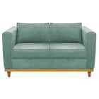 Sofá 2 Lugares Europa Linho Amarena Móveis - Azul Turquesa