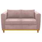 Sofá 2 Lugares Europa Linho Doce Sonho Móveis - Rosê