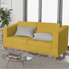 Sofá 2 Lugares Europa Suede Amarena Móveis - Amarelo