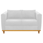 Sofá 2 Lugares Europa Suede Branco Amarena Móveis