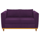 Sofá 2 Lugares Europa Suede Roxo Amarena Móveis