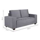 Sofá 2 Lugares Five Suede Cinza