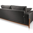 Sofá 2 Lugares Fixo Living Bellagio Linho Preto 12t 1,9m