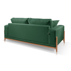 Sofá 2 Lugares Fixo Living Bellagio Suede Verde 18 1,90m