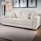 Sofá 2 Lugares Fixo Living Hotello Linho 180cm Off White