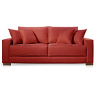 Sofá 2 Lugares Fixo Living Hotello Suede Vermelho 1,80m