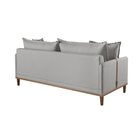 Sofá 2 Lugares Fixo Living Madri Linho 180cm Cinza