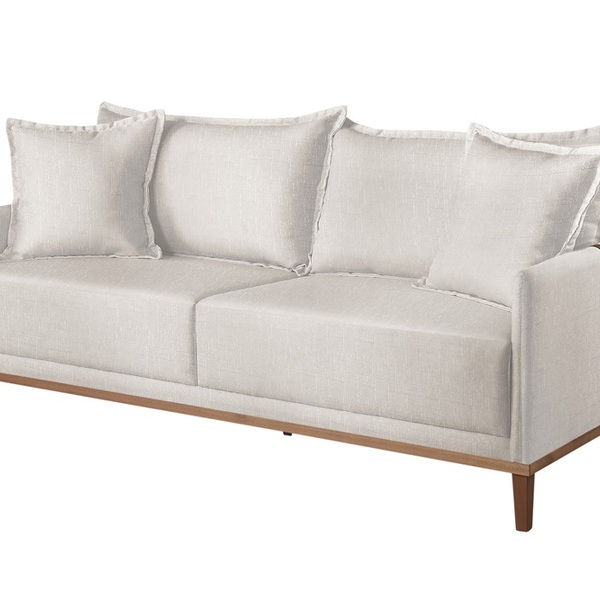 Sofá 2 Lugares Fixo Living Madri Linho Offwhite 01t 1,80m