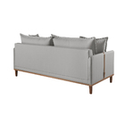 Sofá 2 Lugares Fixo Living Madri Suede Cinza 1,80m