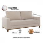 Sofá 2 Lugares Gibran Linho Bronze - Viero Móveis