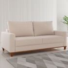 Sofá 2 Lugares Gibran Linho Bronze - Viero Móveis