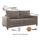 Sofá 2 Lugares Gibran Linho Kaki - Viero Móveis