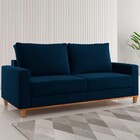 Sofá 2 Lugares Gilbran Veludo Azul - Vian