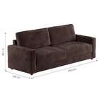 Sofá 2 Lugares Hit Veludo Marrom Escuro 180 Cm