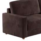 Sofá 2 Lugares Hit Veludo Marrom Escuro 180 Cm