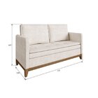 Sofá 2 Lugares Inga Casa De Pedra Estofados Bege/branco