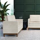 Sofá 2 Lugares Inga Casa De Pedra Estofados Bege/branco