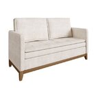 Sofá 2 Lugares Inga Casa De Pedra Estofados Bege/branco