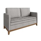 Sofá 2 Lugares Inga Casa De Pedra Estofados Cinza/cru