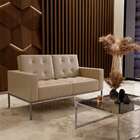 Sofá 2 Lugares Isis Revestimento Sintético Bege