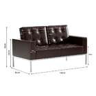 Sofá 2 Lugares Isis Revestimento Sintético Café